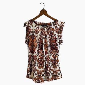 ANTONIO MILANI Tank‎ Top Women’s sz. MEDIUM Orange Sleeveless Blouse